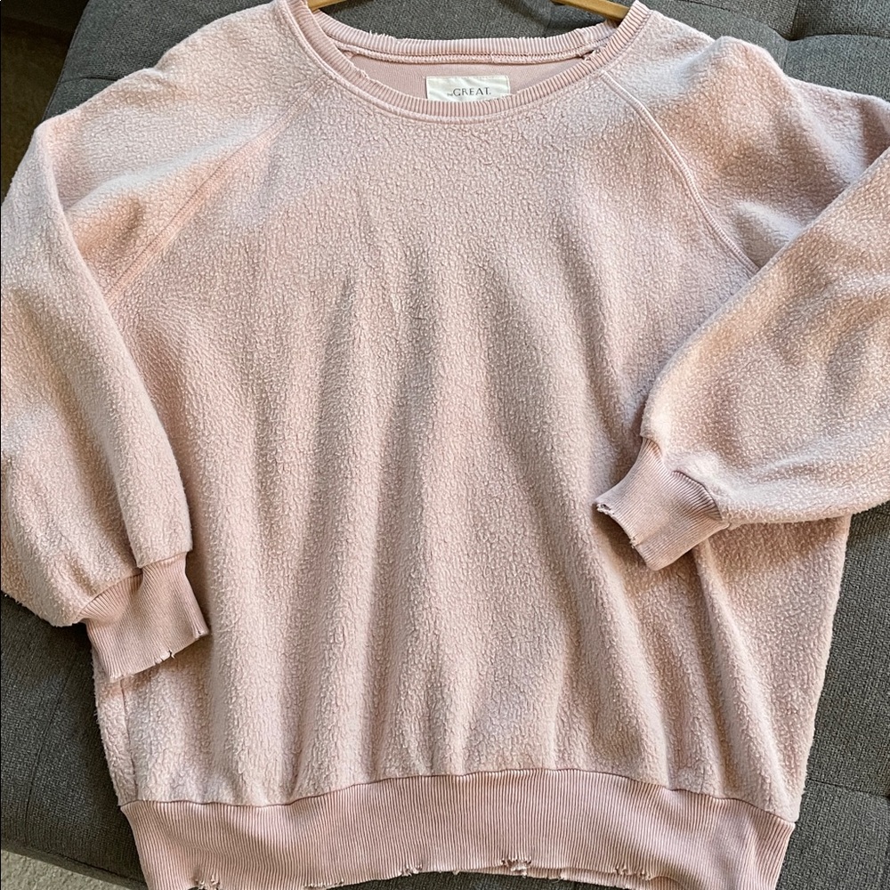 The Great Cozy Pink Women's Sherpa Sweatshirt